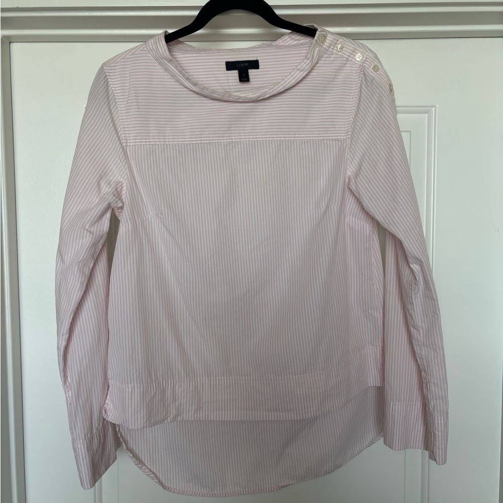 J. Crew Pink Striped Women's Top